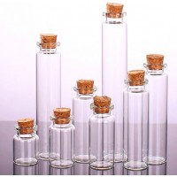 from 1ml to 1Liter sylindrical shape food grade glass tubes/bottles for food herbs,liquid