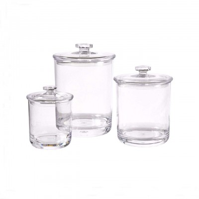 Premium Quality Acrylic Qtip Holder Apothecary Jars Bathroom Vanity Organizer Canister for Qtips Cotton Swabs Cotton Ball