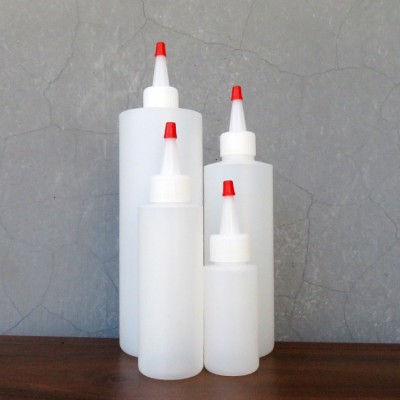 Plastic Squeeze Bottle 4 8 16 Ounce with Red Tip Cap - Perfect For Ketchup, BBQ, Sauces, Syrup