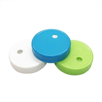 Mason Jar Lids Wholesale Wide Mouth Lid with Straw Hole for Bubble Tea