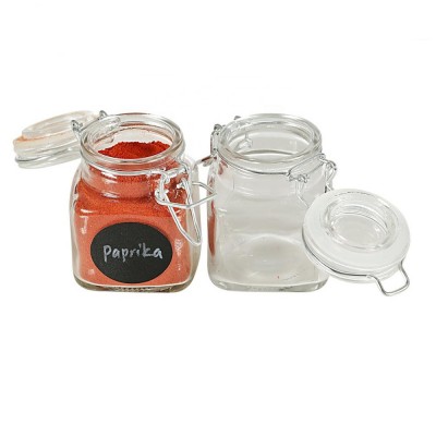 100ml Food Jam Storage Glass Luxury Jar Airtight with Metal Clip